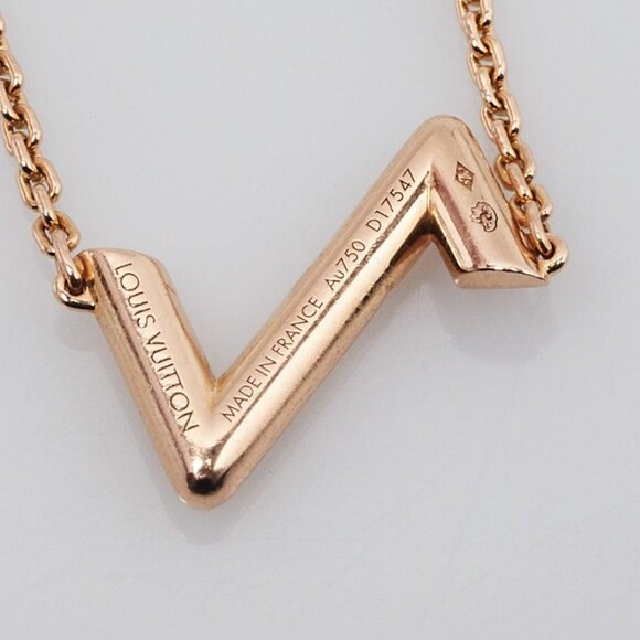 Louis Vuitton 18K Rose Gold LV Upside Down Volt Chain Bracelet - Picture 4 of 9